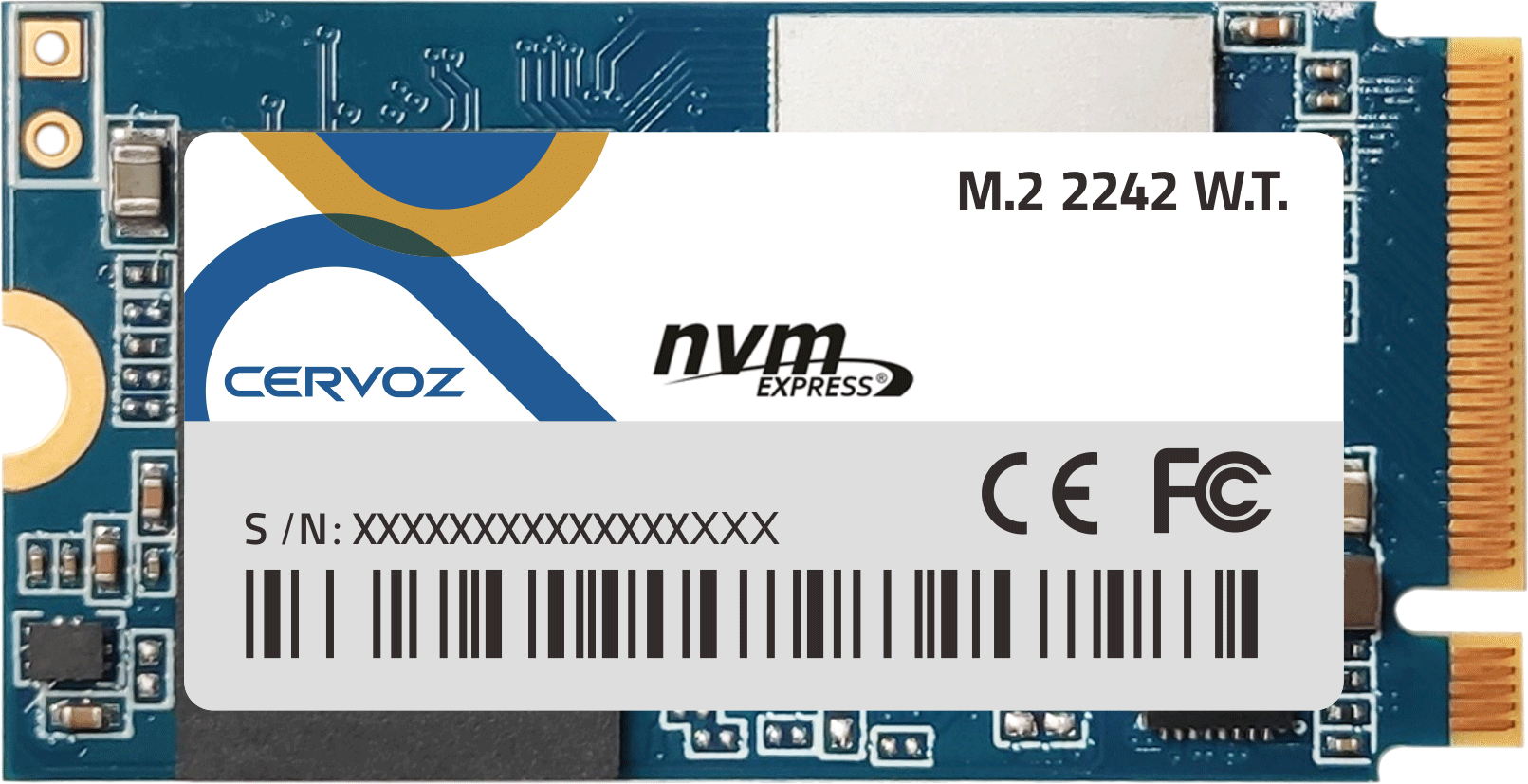 Systemkomponenten & Zubehör_Components_Accessories_M.2 2242 (NVMe PCIe Gen. III x4) W.T. SSD, TLC [-40°C ~ 85°C] - 128GB
