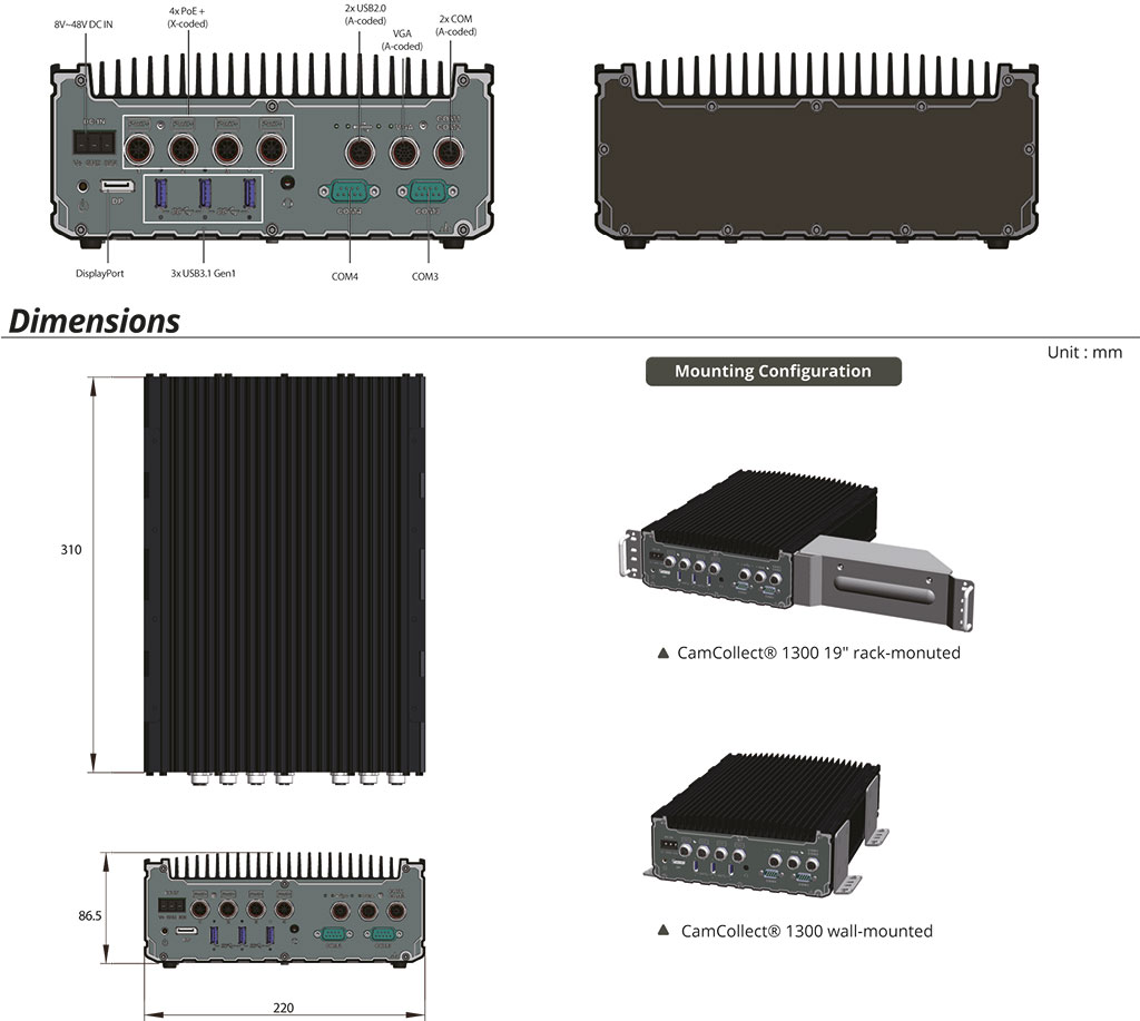 Rugged Embedded: Performance_Box-PC_CamCollect® 1301 | Barebone