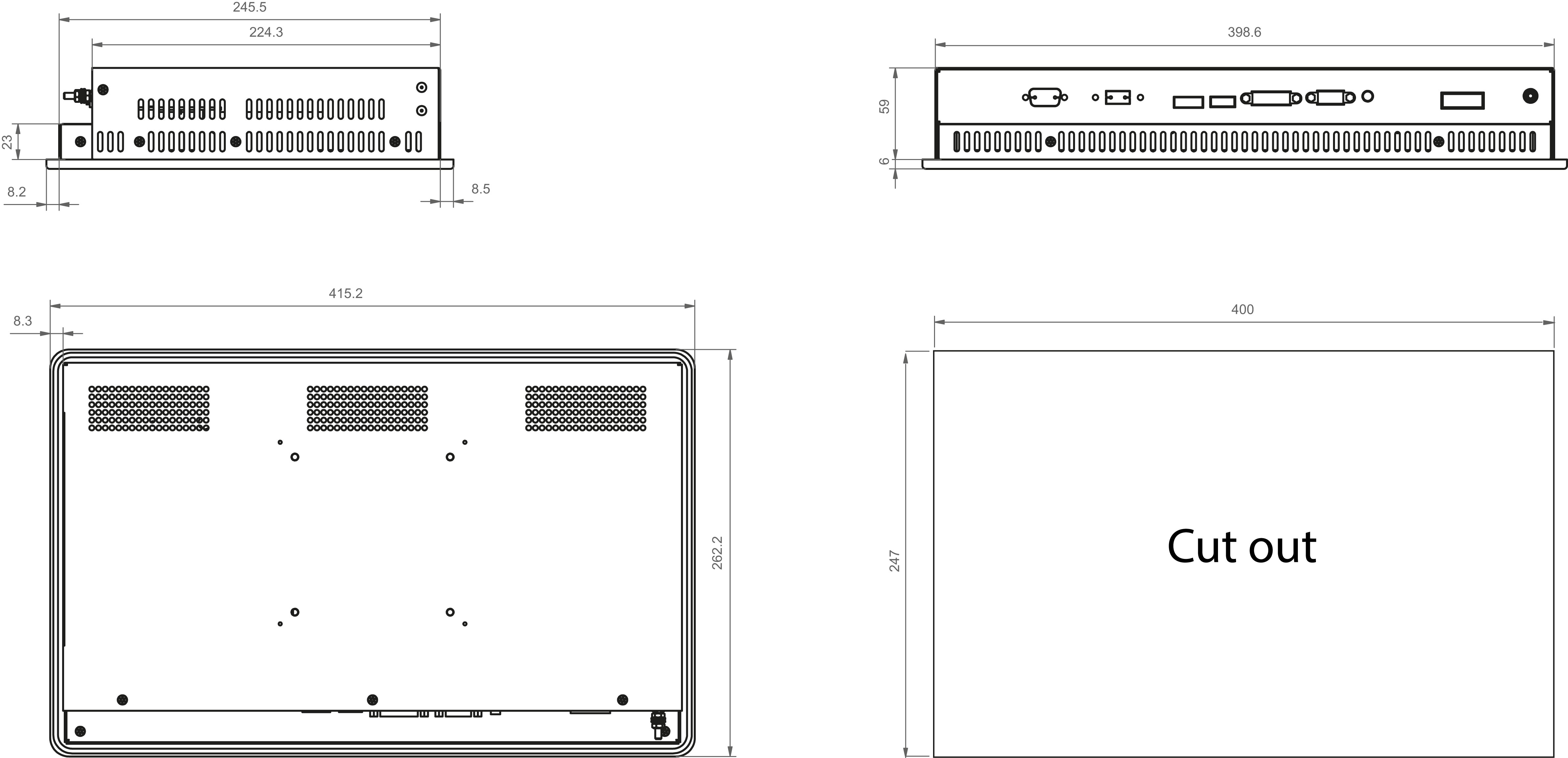 Touch-Monitore: Panel Mount_Touch-Monitor_FALCON CF 16-CN [Optical Bonding]