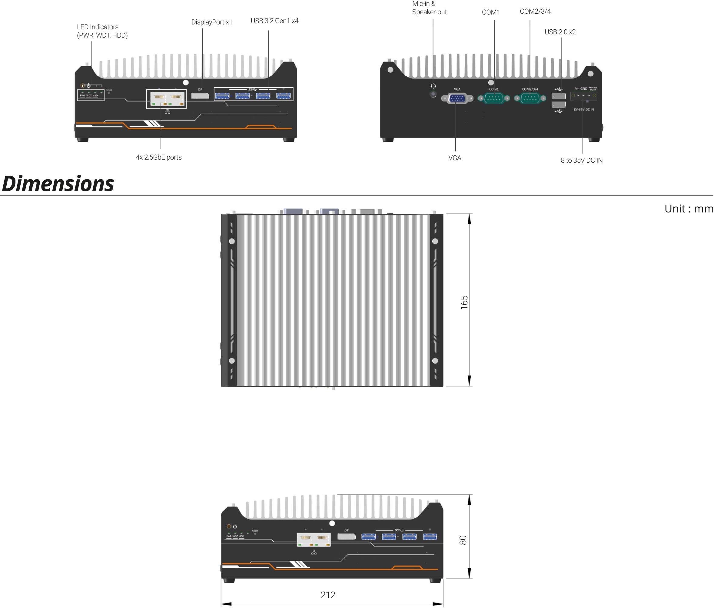 Rugged Embedded: Essentials_Embedded PC_GOLUB 9501 | Barebone [2x 2.5GigE]