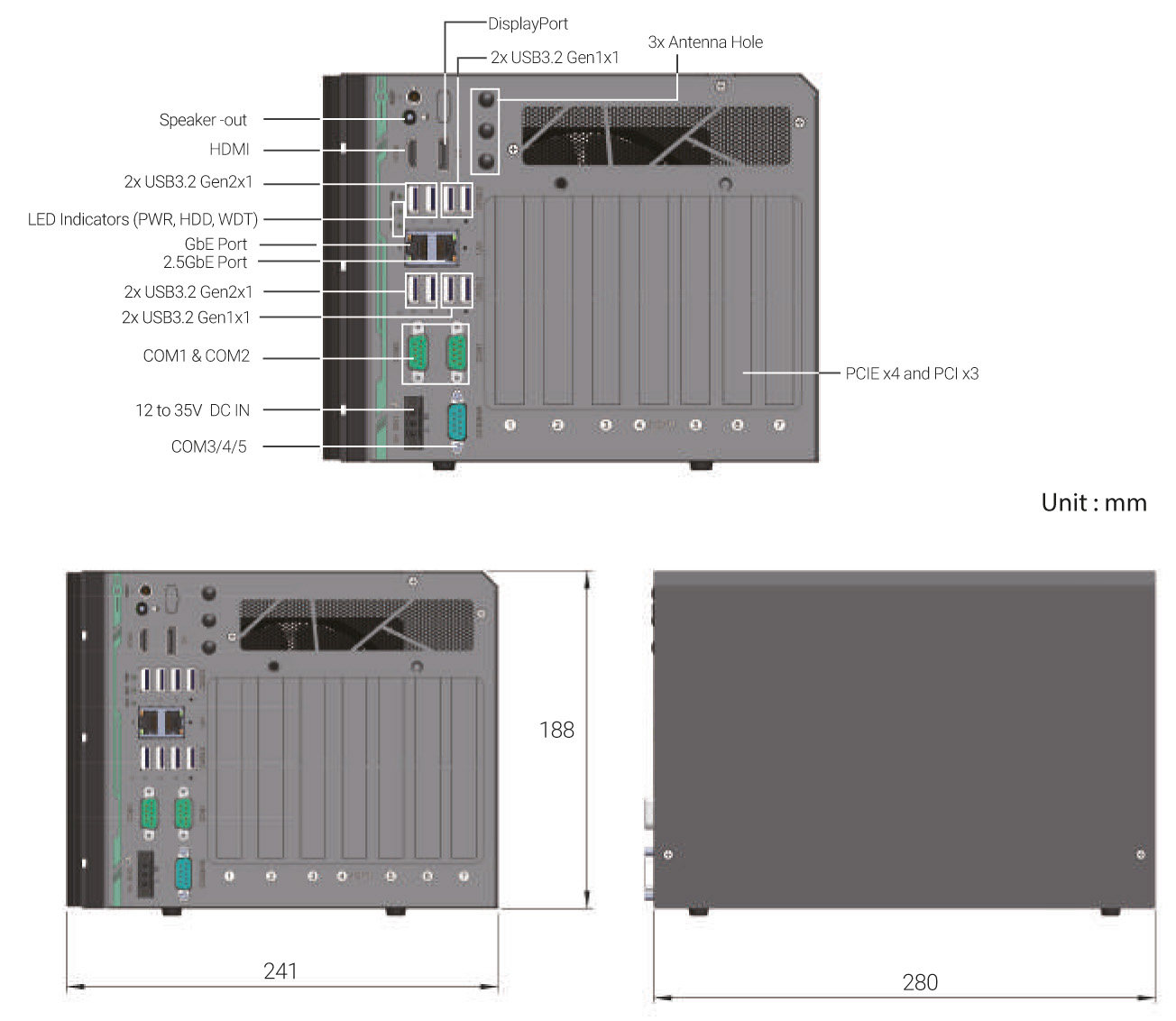 _Box-PC_CamCollect® 10034 | Barebone [4x PCIe, 3x PCI]