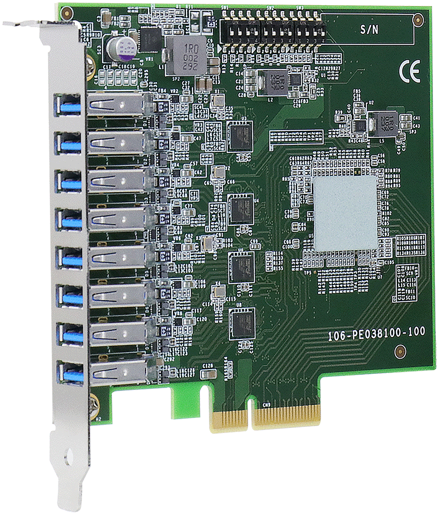 Systemkomponenten & Zubehör_Components_Accessories_USB 8-port PCIe x4 card [8x USB 3.1 Gen1]