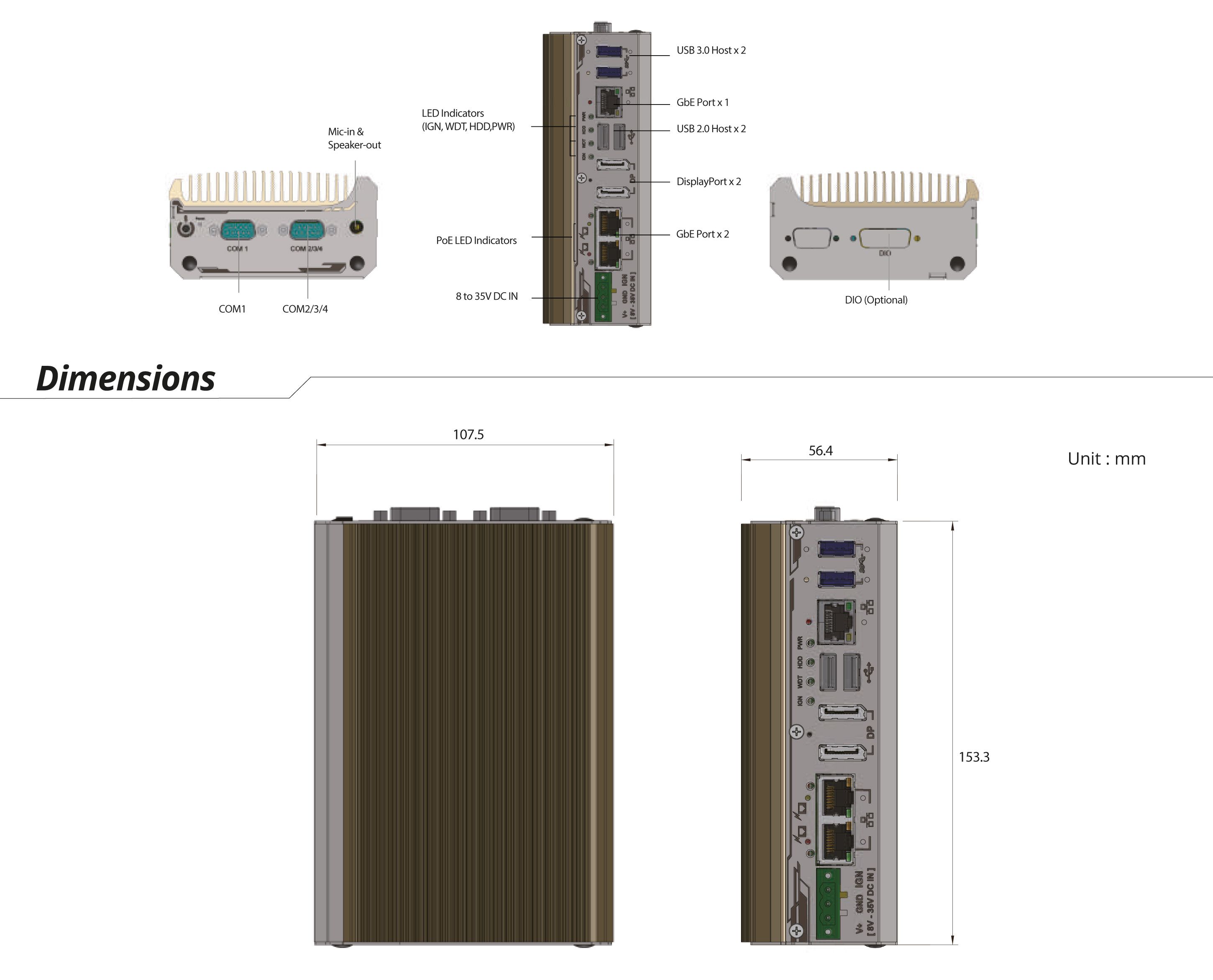 Box-PCs_Box-PC_GOLUB 400 | Intel® Atom® x6425E [3x 2.5GigE, 2x PoE+]
