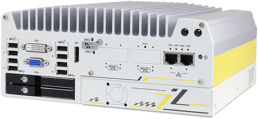 Rugged Embedded: Performance_Box-PC_GOLUB 7250 | Barebone [6x GigE, 4x PoE+ M12]