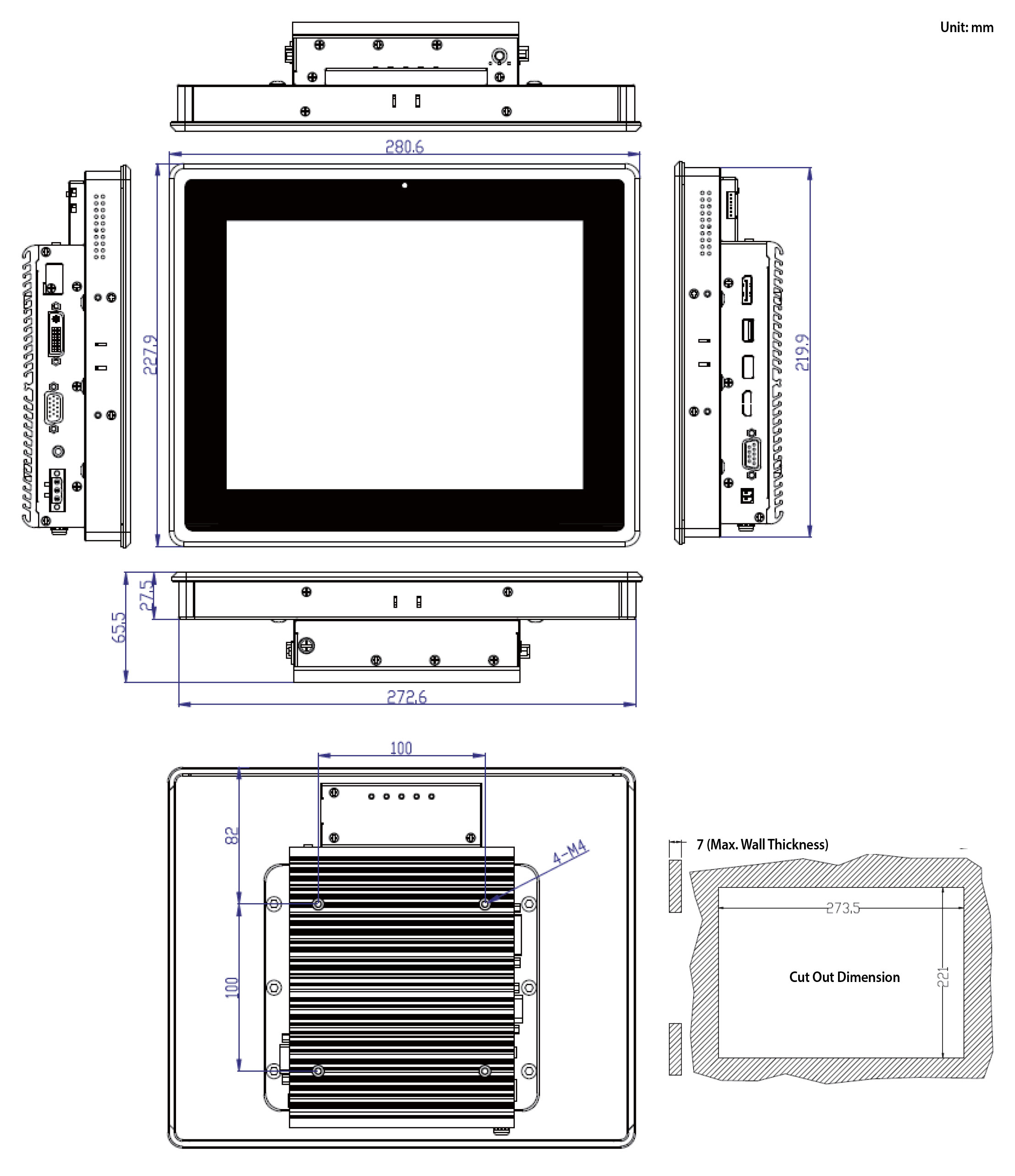 Touch-Monitore: Panel Mount_Touch-Monitor_FALCON AS 10-MT-HB