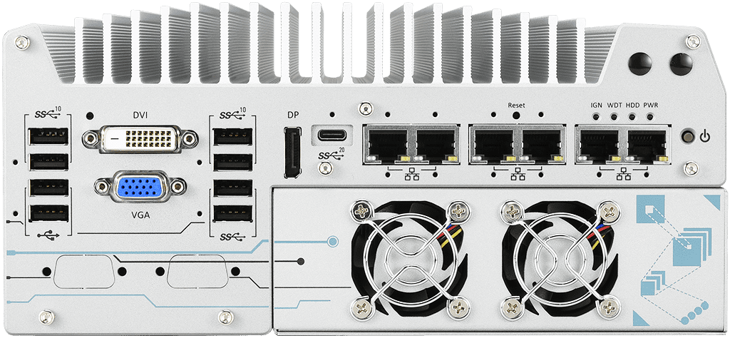 Rugged Embedded: Performance_Box-PC_CamCollect® 9160GC-PoE | Barebone [5x 2.5GigE, 1x GigE, 4x PoE+]
