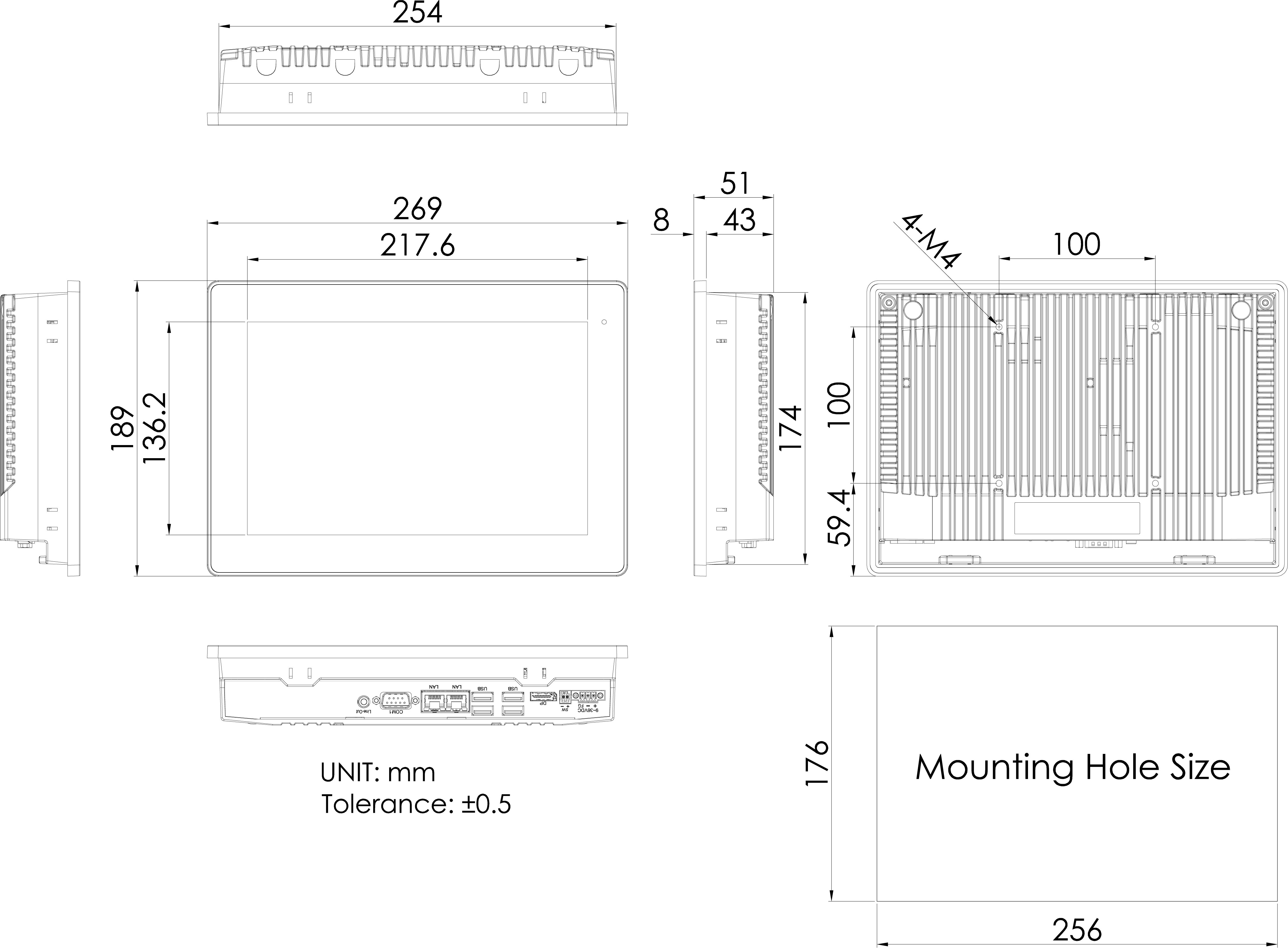 PPCs: Panel Mount_Panel-PC_HAWK AP 10-HL | Intel® Core™ i3-1115G4E