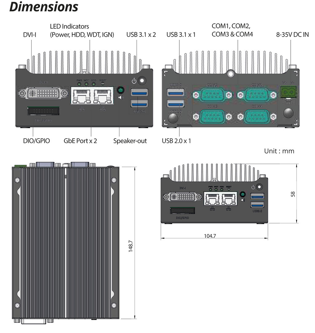 End-of-Life (EOL)_Box-PC_GOLUB 3845 | 2x COM, 2x GigE