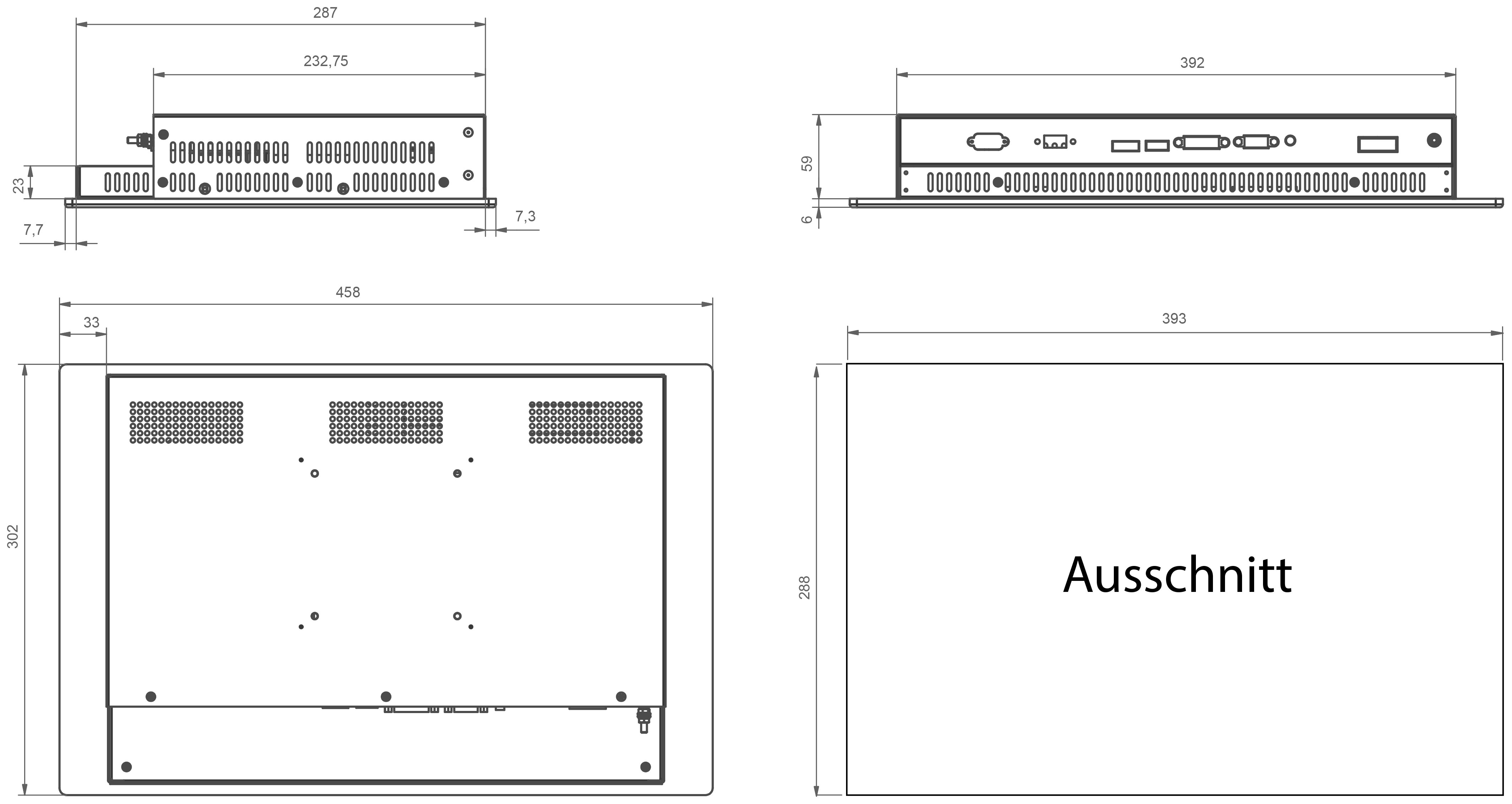 Touch-Monitore: Panel Mount_Touch-Monitor_FALCON RF 16-CN [Aluminium silver]