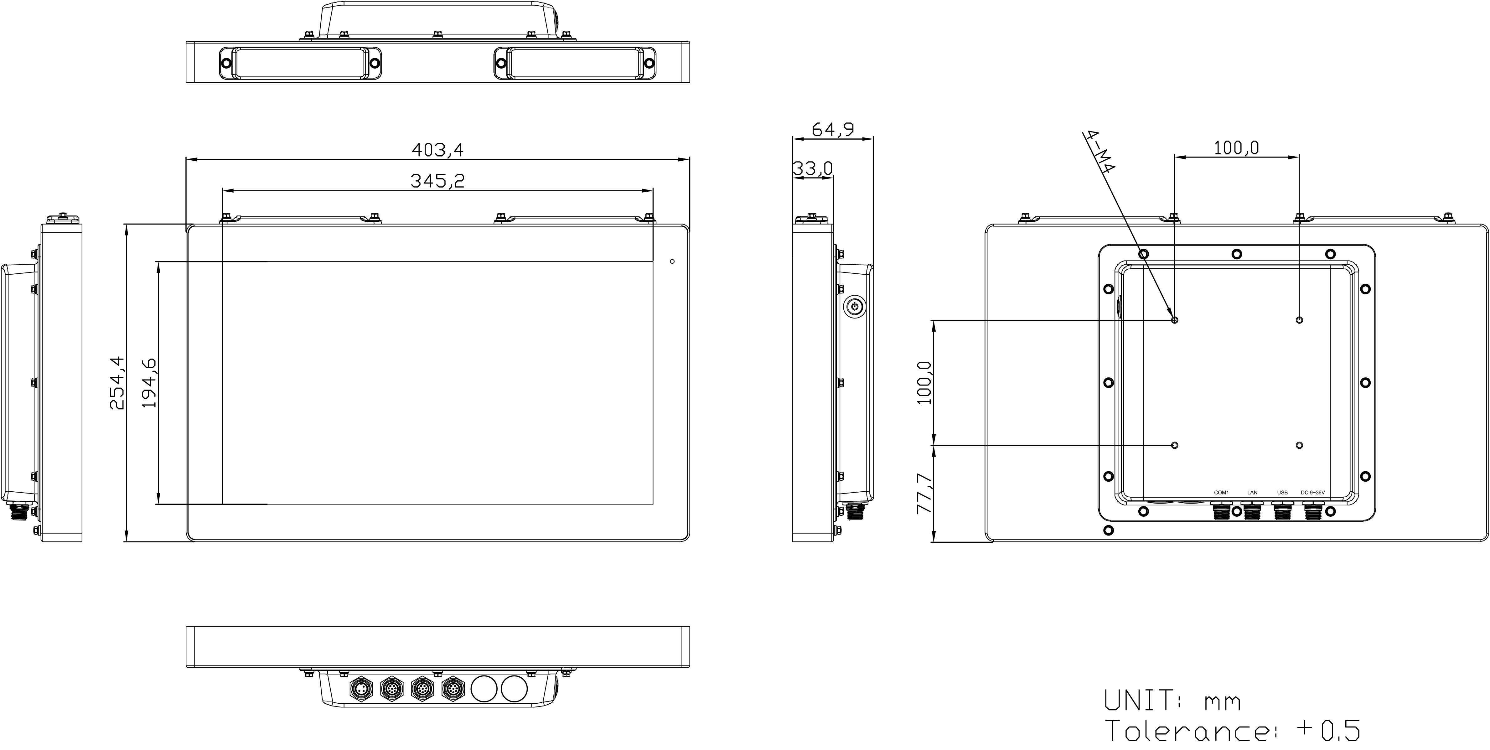 PPCs: Wall Mount_Panel-PC_EAGLE AP 16-PT | Intel® Core™ i3-1115G4E [Stainless Steel 316L, Swing Arm Kit]
