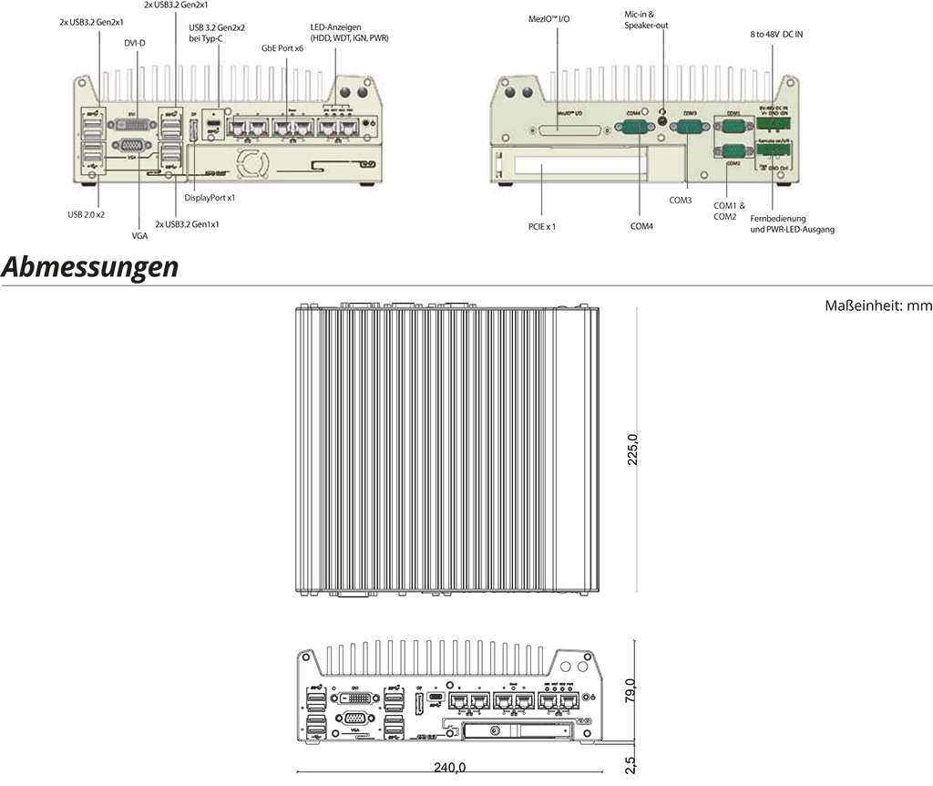 Rugged Embedded: Performance_Box-PC_GOLUB 9002LP | Barebone [1x 2.5GigE, 1x GigE]