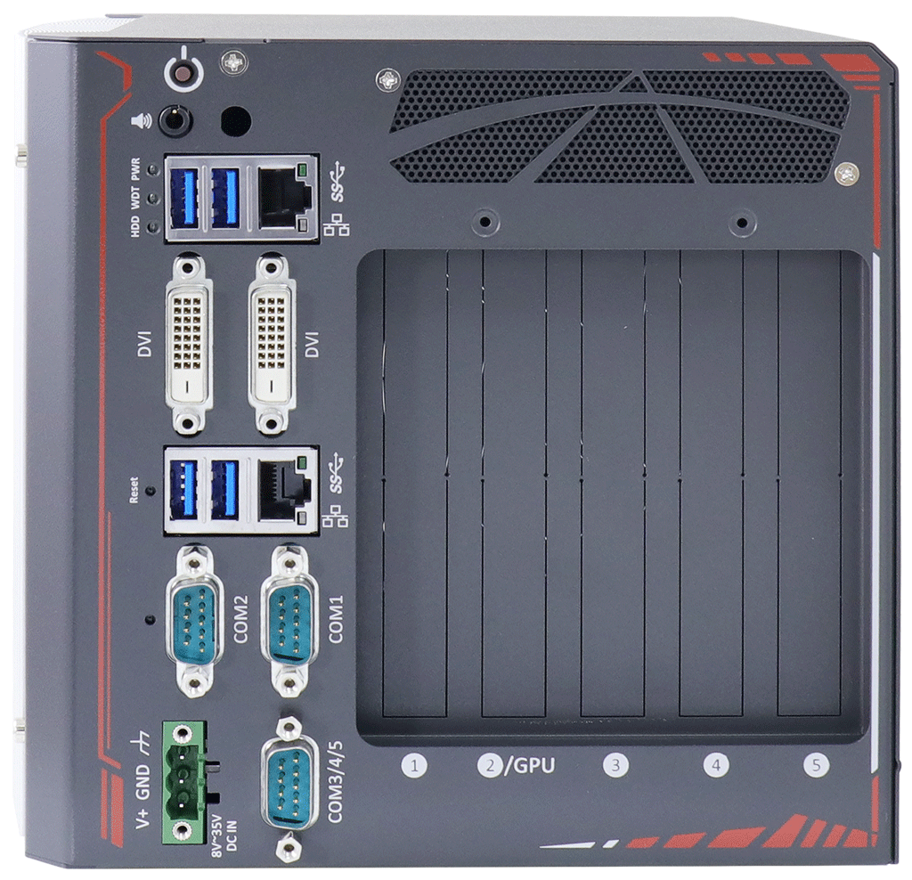 Rugged Embedded: Essentials_Box-PC_CamCollect® 8023 | Barebone [2x PCI, 3x PCIe]