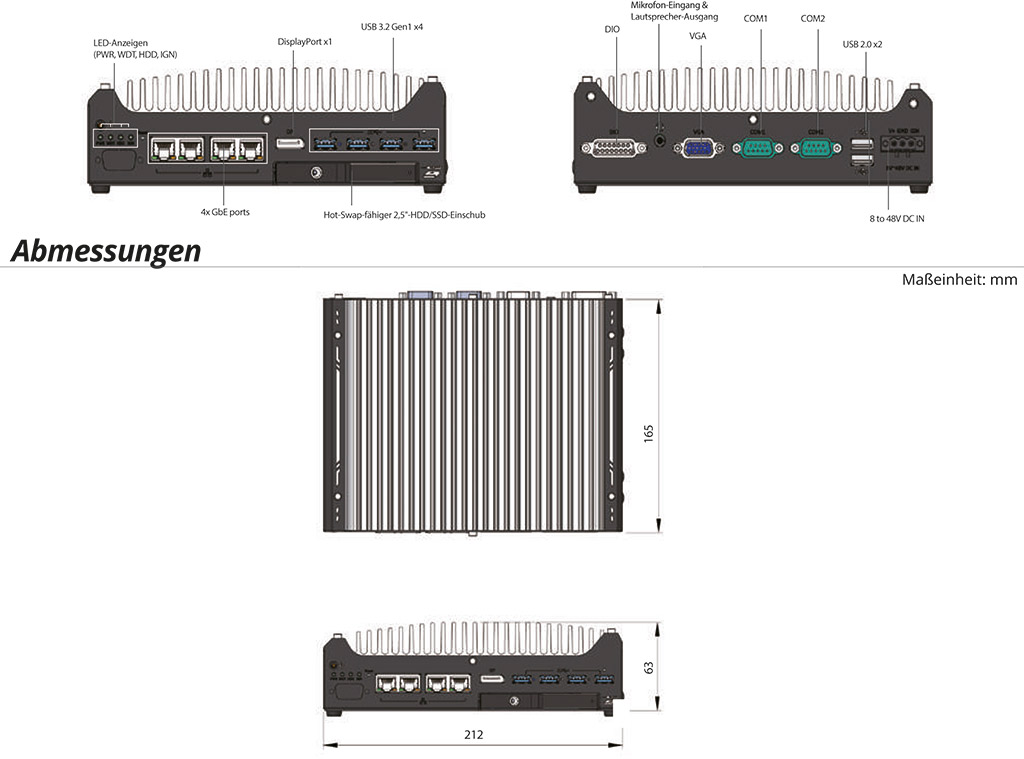Rugged Embedded: Essentials_Box-PC_GOLUB 9531 | Barebone [4x 2.5GigE]
