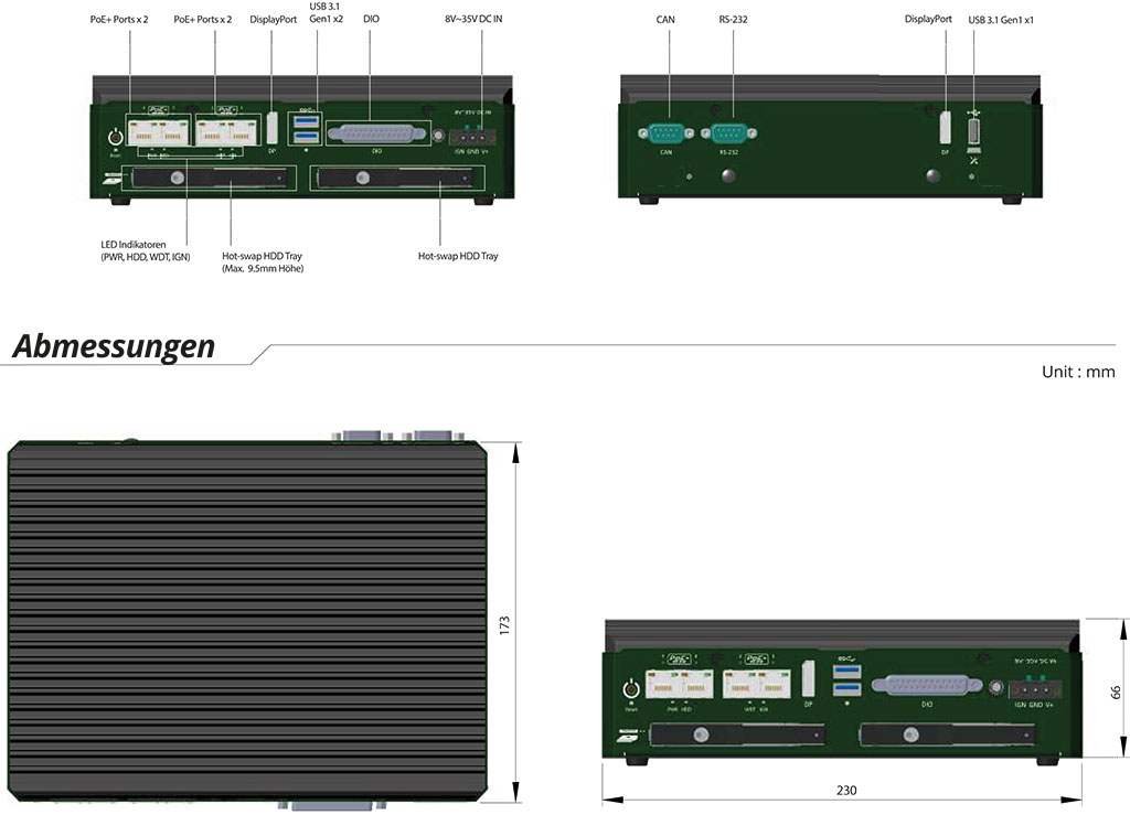 Rugged Embedded: Performance_Box-PC_CamCollect® 120S | NVIDIA® Jetson AGX Xavier™