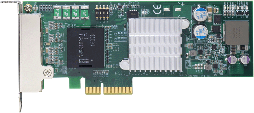 Systemkomponenten & Zubehör_Components_Accessories_4-port Ethernet PoE+ PCIe card, Intel® I350-AM4 [4x GigE, 4x PoE+, Low-profile]