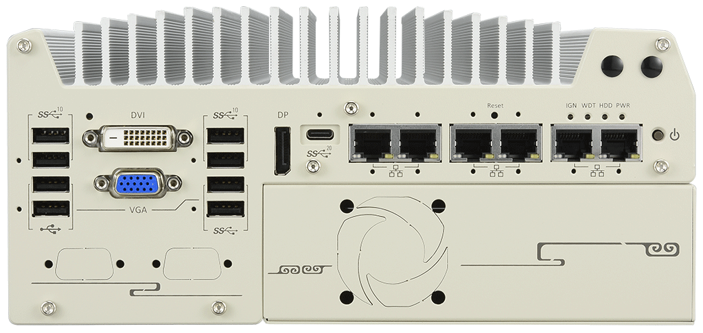Rugged Embedded: Performance_Box-PC_GOLUB 9006DE-PoE | Barebone [2x PCIe, 5x 2.5GigE, 1x GigE, 4x PoE+]