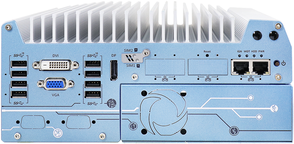 Rugged Embedded: Performance_Box-PC_GOLUB 7000-DE | Barebone [2x PCIe, 2x GigE]