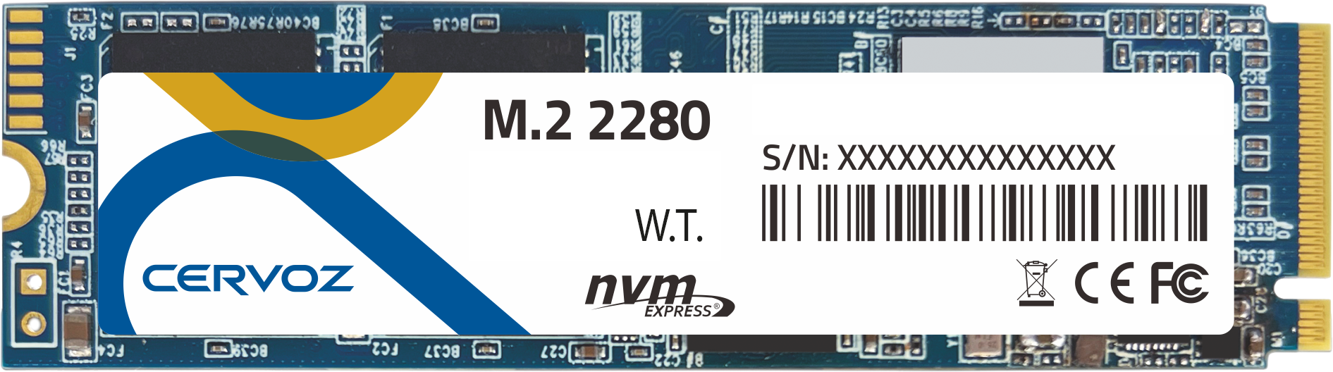 Systemkomponenten & Zubehör_Components_Accessories_M.2 2280 (NVMe PCIe Gen. III x4) W.T. SSD, TLC [-40°C ~ 85°C]
