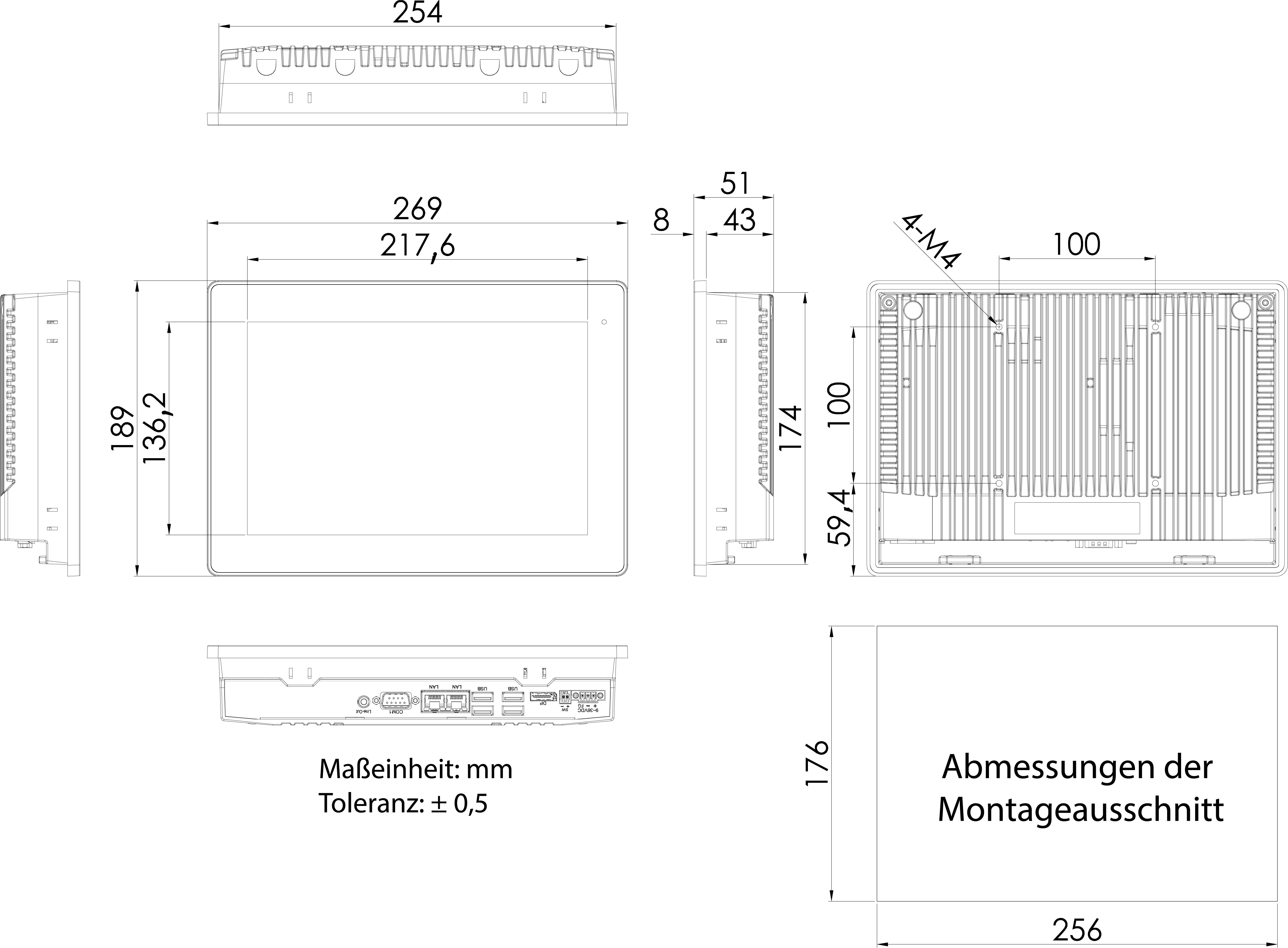 PPCs: Panel Mount_Panel-PC_HAWK AP 10-HL | Intel® Core™ i3-1115G4E