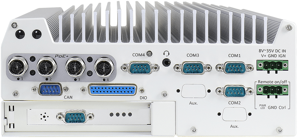 Rugged Embedded: Performance_Box-PC_GOLUB 7250 | Barebone [6x GigE, 4x PoE+ M12]