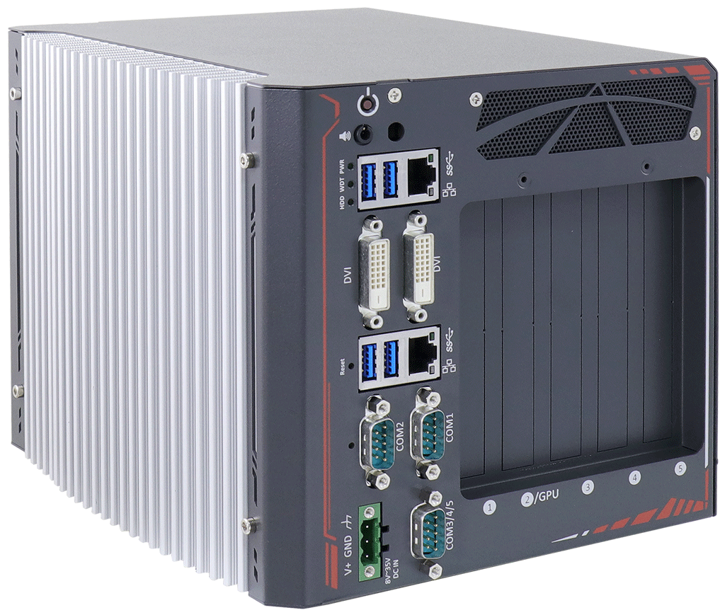 Rugged Embedded: Essentials_Box-PC_CamCollect® 8023 | Barebone [2x PCI, 3x PCIe]