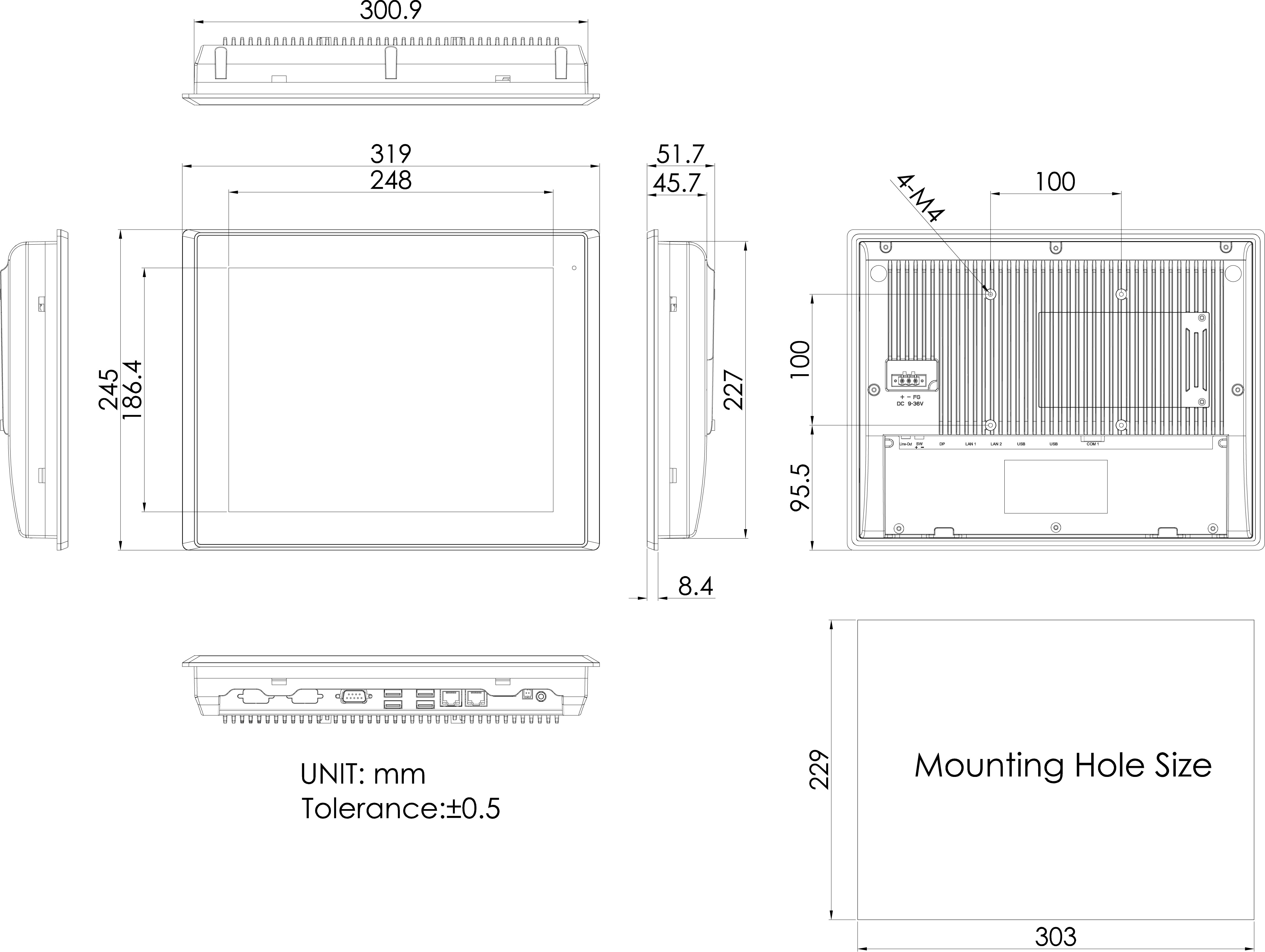 PPCs: Panel Mount_Panel-PC_HAWK AP 12-S8-WT | Intel® Core™ i3-8145UE [RTW]
