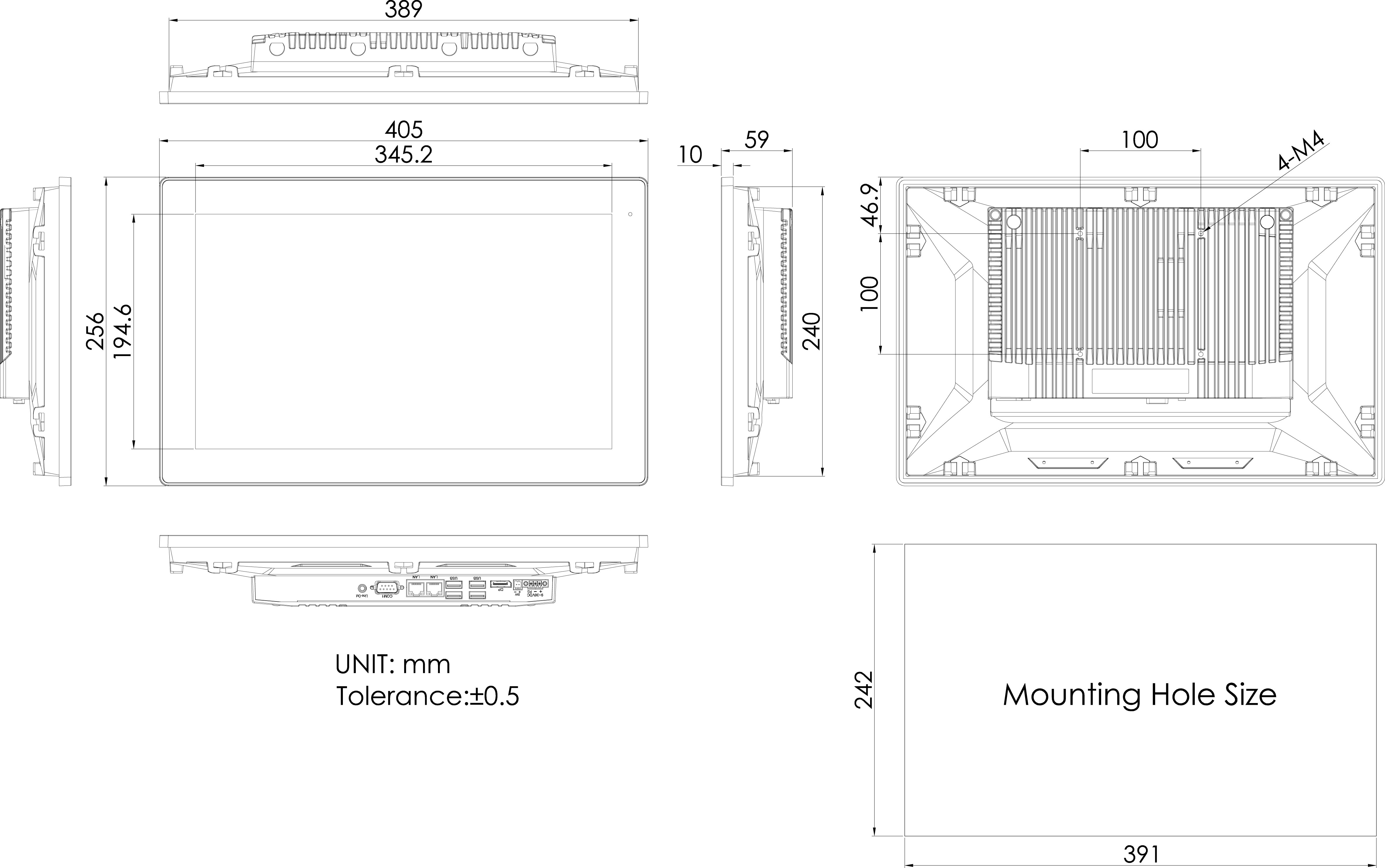 PPCs: Panel Mount_Panel-PC_HAWK AP 16-HL | Intel® Core™ i5-1145G7E